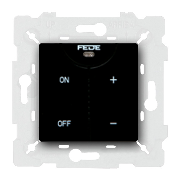  Светорегулятор кнопочный 600 Вт Fede Vintage Porcelain Черный (в сборе)